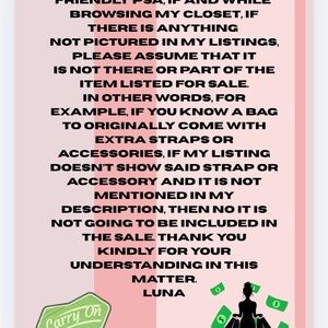 Shop Policy Notice - What You See Is What You Get